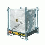 Support big bag en acier galvanisé amovible - l1070 x l1070 x h1350 mm - 1000 kg