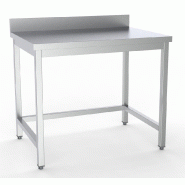 Table inox de travail dessous ouvert démontable avec dosseret profo... - P7333.0042