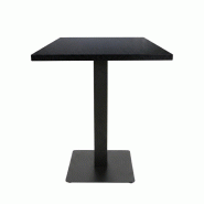 Table intérieure black wood 60x60 cm avec le pied iron black plat - tigaone - 3701680325229