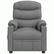 VidaXL Fauteuil inclinable électrique Gris clair Tissu Modèle Oermontel - 3143491