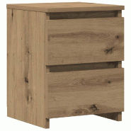 VidaXL Table de chevet chêne artisanal 30x30x40 cm bois d'ingénierie – Modèle Galet Bois - 855848