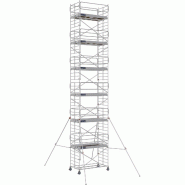 Échafaudage roulant aluminium DOCKER 150 version garde-corps EXMDS - Hauteur de travail : 13,90 m - DUARIB - 7225122 Échafaudage roulant aluminium DOCKER 150 version garde-corps EXMDS - Hauteur de travail : 13,90 m - DUARIB - 7225122