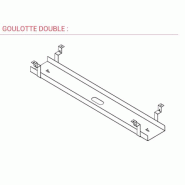 Goulotte métallique double grande capacité - pour tables de réunion et pôles de travail - Guialmi - gamme Cooper - 29 cm de profondeur - Blanc ou Noir Goulotte métallique double grande capacité - pour tables de réunion et pôles de travail - Guialmi - gamme Cooper - 29 cm de profondeur - Blanc ou Noir