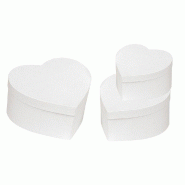 Boites curs carton blanc 24,5x24,5x12 - 21x21x10 et 18x18x10 cm