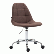 CLP Fauteuil de bureau Reims Tissu Marron - marron textile 192485403 CLP Fauteuil de bureau Reims Tissu Marron - marron textile 192485403
