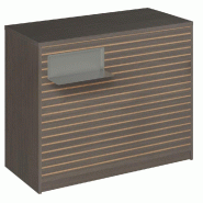 Comptoir Vertigo H T03nat. Spl.Gauche L120cm 2tabl.Couliss.4tab.Amovib.Noyerfo