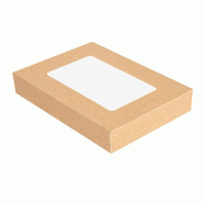 Couvercle av/fenêtre pour barquette sandwich The Pack 11x15x2cm naturel par 200