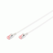 DIGITUS Câble de raccordement fin CAT 6 U/FTP, 10 m, gris - gris 4016032464815