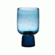 Gobelet Oslo transparent 20 cl x6 -  Bleu Rond Verre Table Passion 6.5x6.5 cm - bleu verre 3106233020963