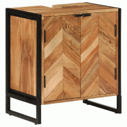 Helloshop26 - Armoire de salle de bain en bois 55 x 35 x 60 cm grand espace de rangement style naturel en acacia naturel 02_0047567 - Bois massif 3000