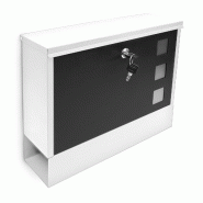 Helloshop26 - Boîte aux lettres murale moderne avec compartiment journaux 30 x 36 x 10 cm en métal noir 13_0005700 - noir métal 3000242739789