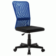 Helloshop26 - Chaise fauteuil siège de bureau informatique étude et 44 x 52 x 100 cm tissu en maille bleu 02_0024037 - bleu métal 3000214652931