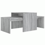 Helloshop26 - Ensemble table basse sonoma 100 x 48 x 40 cm bois d'ingénierie gris 02_0042144 - 3000213675283 Helloshop26 - Ensemble table basse sonoma 100 x 48 x 40 cm bois d'ingénierie gris 02_0042144 - 3000213675283
