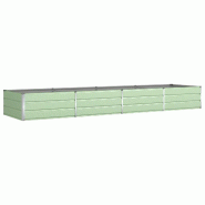 Helloshop26 - Jardinière industrielle en acier galvanisé 195 x 100 x 45 cm pour extérieur moderne facile à assembler en acier vert 02_0059290 - ve