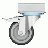 Lot de 4 roulettes pivotantes (Ø)100 mm, 2 avec freins