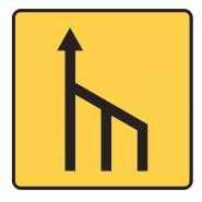 Panneau de voirie temporaire KD10B2 - Réduction de plusieurs voies à droite - Signalisation d'urgence Panneau de voirie temporaire KD10B2 - Réduction de plusieurs voies à droite - Signalisation d'urgence