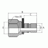 Raccord mâle weo plug-in - femelle BSPP cylindrique - 16 , 49.5 , 22 , 9.5 , 30.6 , 3/8'