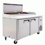 Saladette réfrigérée True - Table de préparation avec bacs GN 1/3 inclus - Température -2 à +8°C Saladette réfrigérée True - Table de préparation avec bacs GN 1/3 inclus - Température -2 à +8°C