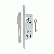 Serrure encastrable à clé pour porte intérieure, pêne dormant seul, axe 40mm, bouts ronds, zingué, 1 clé - THIRARD - gris 3150260113020 Serrure encastrable à clé pour porte intérieure, pêne dormant seul, axe 40mm, bouts ronds, zingué, 1 clé - THIRARD - gris 3150260113020