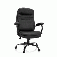 Siège de bureau / fauteuil de direction RELAX XXL B PU noir hjh OFFICE - noir plastique 729436