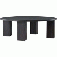 Table basse ronde f120 cm Juno Venture Home - noir 7340220833631 Table basse ronde f120 cm Juno Venture Home - noir 7340220833631