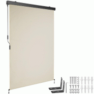Tectake Store banne verticale ELOISE avec 2 supports muraux - 120 x 250 cm, beige - 406134 - beige polyester 406134