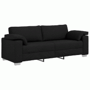 VidaXL Canapé Noir 219 x 80 x 82 cm tissu Modèle Iramelis - 4105239