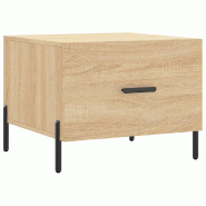 VidaXL Table basse Chêne sonoma 50x50x40 cm Bois d'ingénierie Modèle Aero Panorama Évasion - 829418