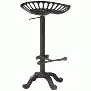 VidaXL Tabouret De Bar Noir Fonte - noir métal 345184 VidaXL Tabouret De Bar Noir Fonte - noir métal 345184