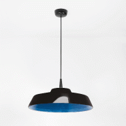 Zafferano Circus Black Lampe À Suspension Led 3000K Céramique Bleue, Design Artisanal Italien, Graduable Triac, Diamètre 35Cm, Hauteur Totale 300Cm