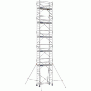 Échafaudage roulant aluminium DOCKER 85 version garde-corps EXMDS - Hauteur de travail : 12,90 m - DUARIB - 7120112 Échafaudage roulant aluminium DOCKER 85 version garde-corps EXMDS - Hauteur de travail : 12,90 m - DUARIB - 7120112