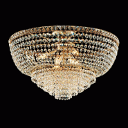 Bonetti Illumina Wagner Plafonnier en fer et laiton doré avec strass 8 lumières H.40 d.62 BL266-PL8-OR - doré 8050713217921