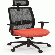 Chaise de bureau ergonomique COSTWAY, chaise de bureau avec dossier haut, soutien lombaire et appui-tête 3D confortable - ON32751PW