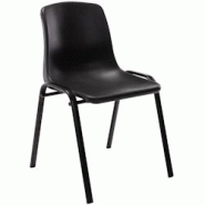Décoshop26 - Chaise visiteur empilable salle d'attente en plastique noir et métal 10_0003729 - noir 3000251736816 Décoshop26 - Chaise visiteur empilable salle d'attente en plastique noir et métal 10_0003729 - noir 3000251736816