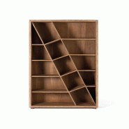 GINER Y COLOMER SL Bibliothèque Irazu en bois d'acacia 180cm x 120cm x 40cm - beige 1588