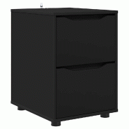 Helloshop26 - Armoire de rangement minimaliste pratique avec tiroirs 40 x 48 x 57 cm en bois d'ingénierie noir 02_0054612 - noir Bois massif 30002385