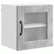 Helloshop26 - Armoire murale de cuisine moderne avec rangements optimisés 40 x 31 x 40 cm en bois d'ingénierie gris béton 02_0054187 - gris Bois ma