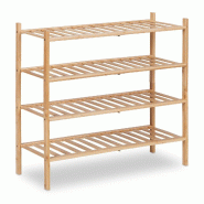 Helloshop26 - Étagère à chaussures empilable pratique 70 x 30 x 60 cm design ouvert moderne en bambou nature 13_0013875 - vert Bambou 3000247055822