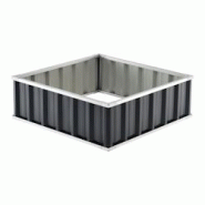 Helloshop26 - Jardinière carrée acier galvanisé 90 x 90 x 30 cm anthracite 03_0007189 - 3001866082725 Helloshop26 - Jardinière carrée acier galvanisé 90 x 90 x 30 cm anthracite 03_0007189 - 3001866082725