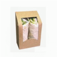 Packnwood FHC - 500Pcs - Boite wrap carton brun à fenêtre PLA - 95x54x152mm - marron en carton 210WRAPXP Packnwood FHC - 500Pcs - Boite wrap carton brun à fenêtre PLA - 95x54x152mm - marron en carton 210WRAPXP