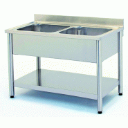 Plonge inox 2 bacs 1400x700mm