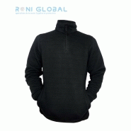 Sweat-shirt de travail noir manches longues en polyester - Typhon+ PBV - Réf. pbv-SWN_0