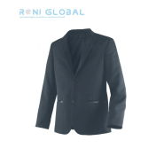 Veste de service noire homme - doublée, coupe slim fit, col tailleur et 3 poches, 100% polyester - AUSTRALE ROBUR_0