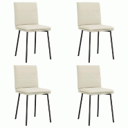 VidaXL Chaises à manger lot de 4 Crème Velours Modèle Nérac - 3315353