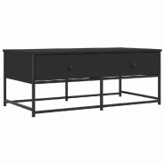 VidaXL Table basse noir 100x51x40 cm bois d'ingénierie Modèle Atlas Office Essence - 833970