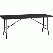 WellHome - Table pliante multifonctionnelle 180x74x74 cm - marron plastique WH4189