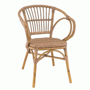 Chaise Alsace, 79x50x56 cm, France mobilier chr - marron 3760326527885