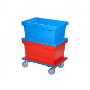 Chariot porte bac - kalidesk - cadre en plastique solide - bh054-0067