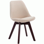 Décoshop26 - Chaise de salle à manger x1 design scandinave en tissu crème et piètement à 4 pieds en bois marron 10_0003301 - marron 3000251509380 Décoshop26 - Chaise de salle à manger x1 design scandinave en tissu crème et piètement à 4 pieds en bois marron 10_0003301 - marron 3000251509380