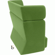 Fauteuil Softline Basket- 1 place - Feld vert 848, Haut